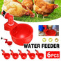 6x Automatic Chicken Water Cup Waterer Poultry Drinking Bowl Feeder Drinker Tool V528-WATERER-RED-6PCS-194114