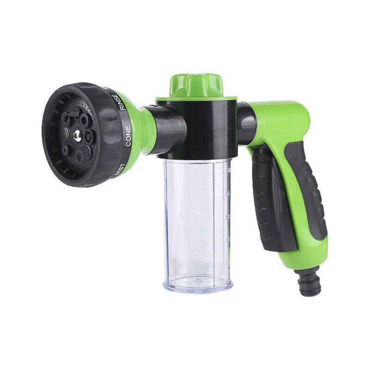 Washing Nozzle Plant Pet Hose 8-Mode Garden Car Water Foam Sprayer Soap Dispenser - Green V528-WATERGUN-GREEN-54197