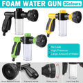 Washing Nozzle Plant Pet Hose 8-Mode Garden Car Water Foam Sprayer Soap Dispenser - Yellow V528-WATERGUN-YELLOW-89663