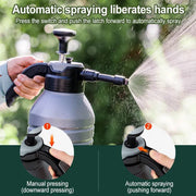 Pressure Pump Spray Bottle 2L Easy Pump Adjustable Nozzle Garden Watering Flower - Grey V528-WATERING-CAN-GREY-621110