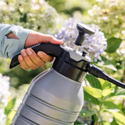 Pressure Pump Spray Bottle 2L Easy Pump Adjustable Nozzle Garden Watering Flower - Grey V528-WATERING-CAN-GREY-621110