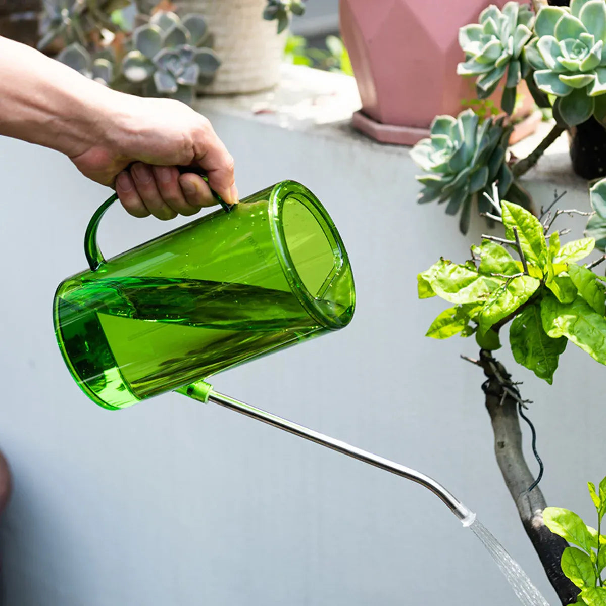 Watering Can Long Spout For Indoor Outdoor Garden Potted Plants Flowers Use - Green V528-WATERING-GREEN-997921