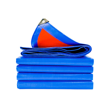 Waterproof Plastic Tarp Cover Heavy Duty Ground Sheet Rainproof Dustproof Blue - 2x2m V528-WATERPROOF-CLOTH-2-2M-541441
