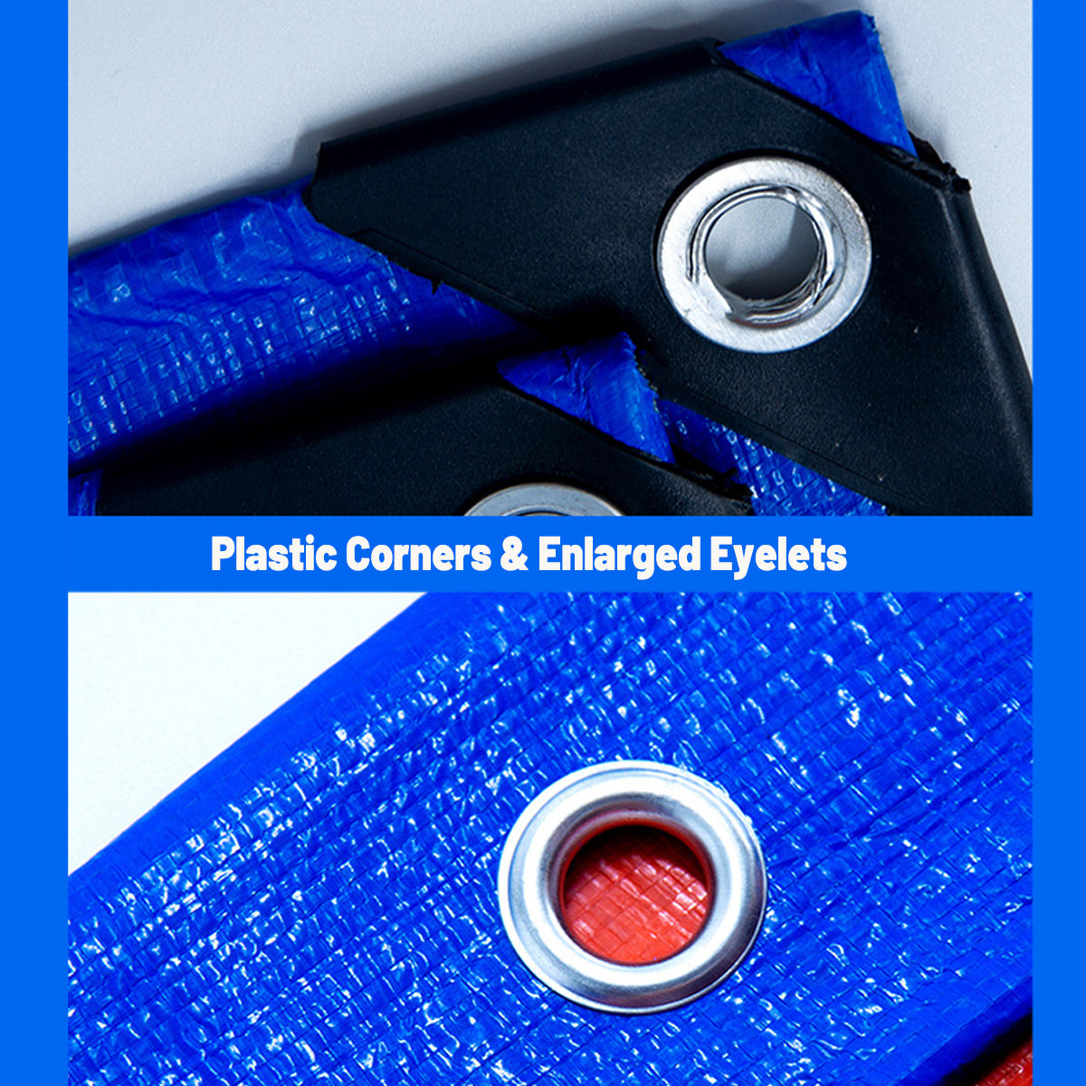 Waterproof Plastic Tarp Cover Heavy Duty Ground Sheet Rainproof Dustproof Blue - 2x2m V528-WATERPROOF-CLOTH-2-2M-541441