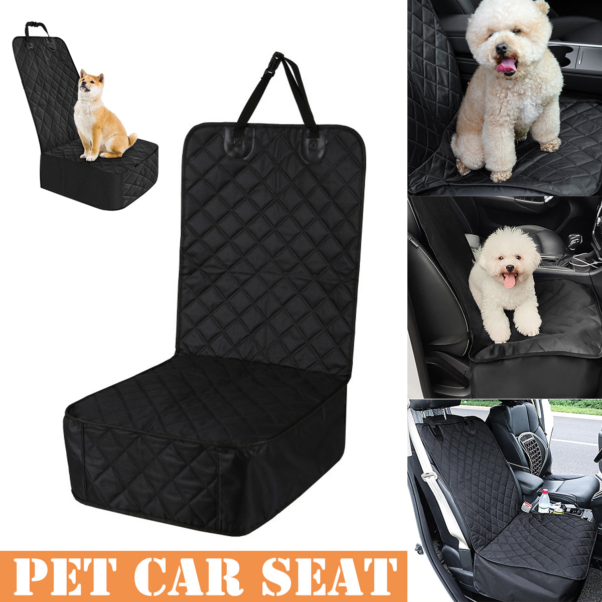 Pet Vehicle Seat Protector Waterproof Travel Cushion Mat for Dogs and Cats V528-WATERPROOF-PAD-BLACK-278297