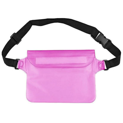 Waterproof Underwater Waist Belt Bum Bag Beach Swimming Boating Dry Phone Pouch - Red V528-WATERPROOFBAG-RED-453162