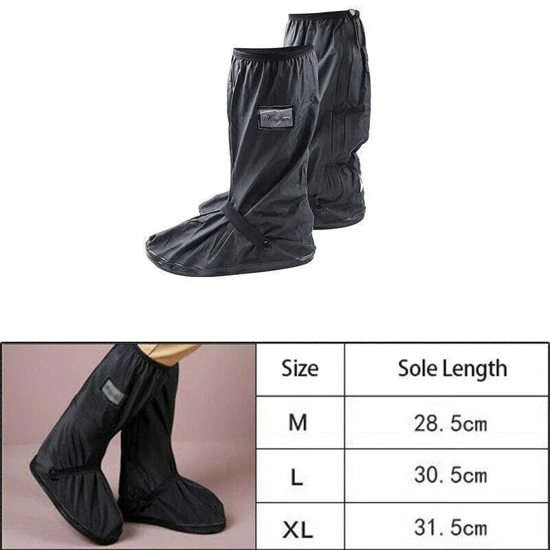 Waterproof Boot Gear Reusable Overshoe Rain Shoe Covers Anti-Slip Shoe Cover - M V528-WATERPROOFBOOT-M-177205