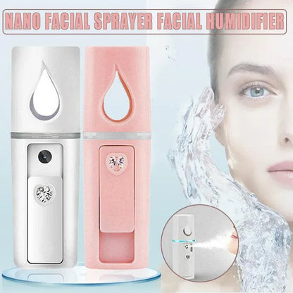 L2 Mini Nano Facial Mister With Top Mirror Rechargeable Cool Mist Sprayer Au - Pink V528-WATERREPLENISHER-PINK-15476