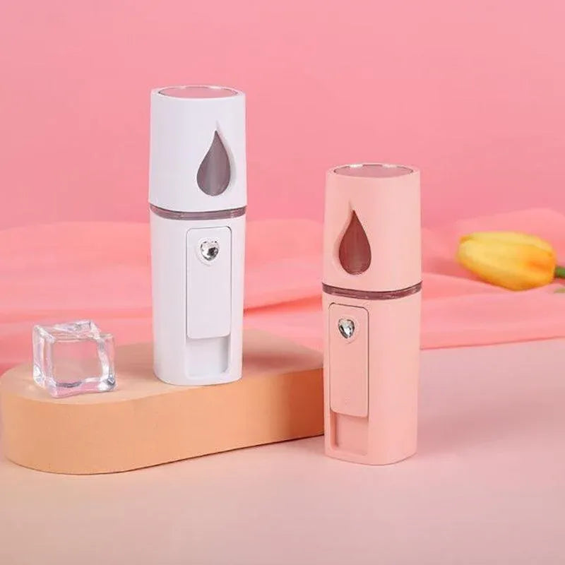 L2 Mini Nano Facial Mister With Top Mirror Rechargeable Cool Mist Sprayer Au - Pink V528-WATERREPLENISHER-PINK-15476