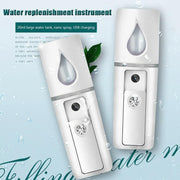 L2 Mini Nano Facial Mister With Top Mirror Rechargeable Cool Mist Sprayer Au - White V528-WATERREPLENISHER-WHITE-97841