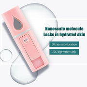 L2 Mini Nano Facial Mister With Top Mirror Rechargeable Cool Mist Sprayer Au - White V528-WATERREPLENISHER-WHITE-97841