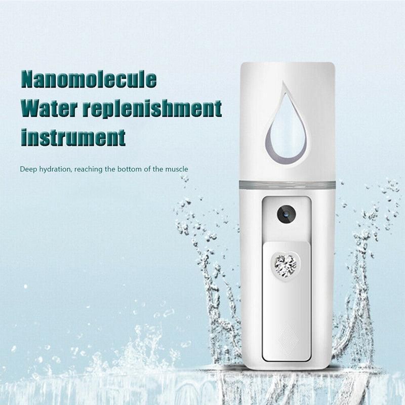 L2 Mini Nano Facial Mister With Top Mirror Rechargeable Cool Mist Sprayer Au - White V528-WATERREPLENISHER-WHITE-97841