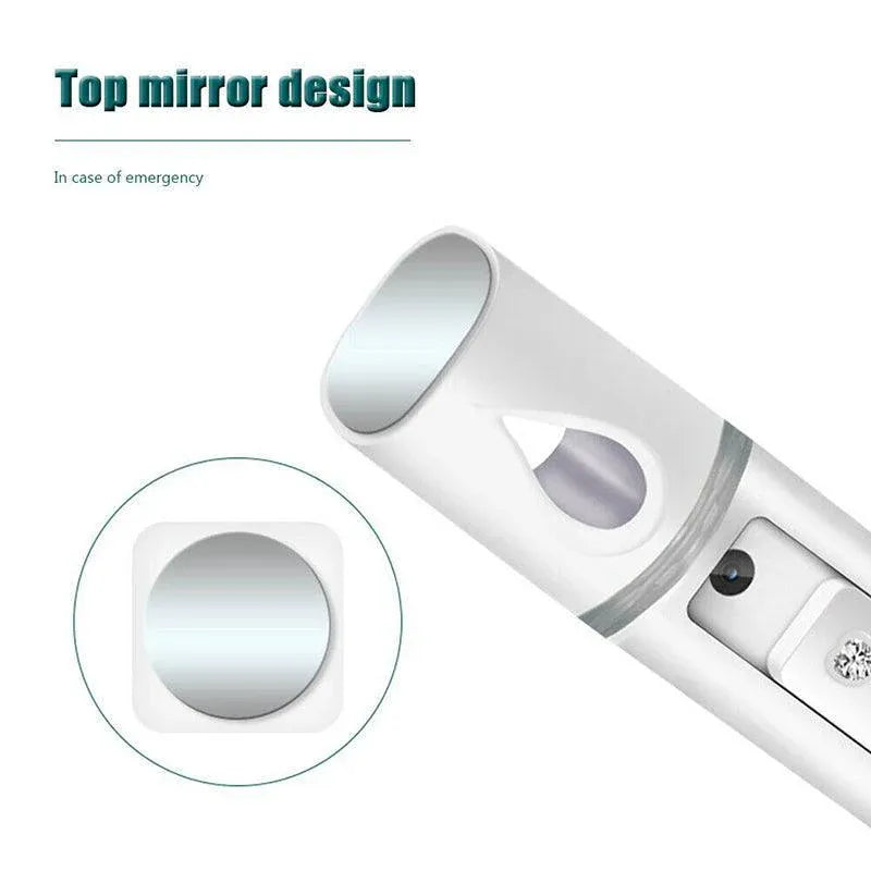 L2 Mini Nano Facial Mister With Top Mirror Rechargeable Cool Mist Sprayer Au - White V528-WATERREPLENISHER-WHITE-97841