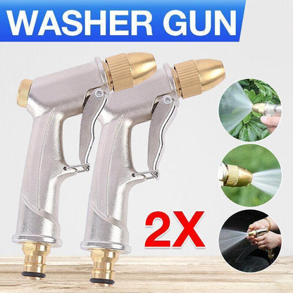 2Pcs High Pressure Water Spray Handle Nozzle Brass Garden Hose Pipe Lawn Car Wash V528-WATERSPRAY-495341