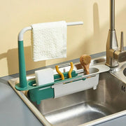 Telescopic Sink Rack Holder Expandable Storage Drain Basket Home Kitchen Tools - Green V528-WATERTANK-GREEN-646462