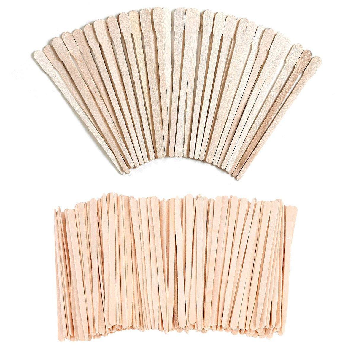 100pcs Beauty Shaving Wands Hair Removal Eyebrow Razors for Salon and Home Use - Flat V528-WAX-SCRAPER-STICK-FLAT-677289