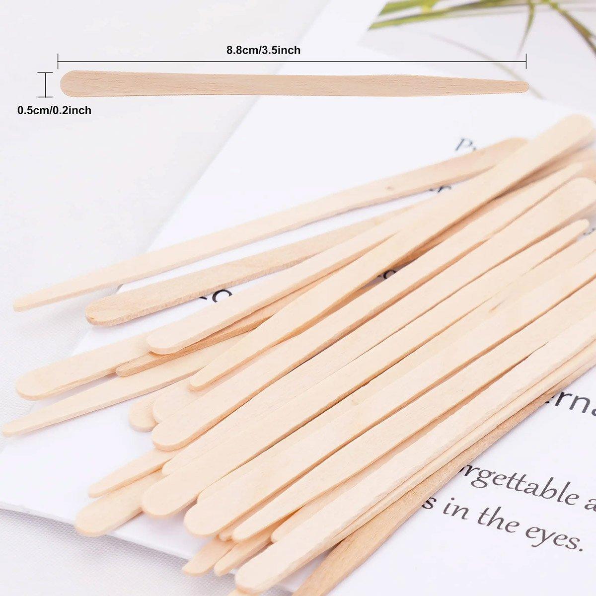 100pcs Beauty Shaving Wands Hair Removal Eyebrow Razors for Salon and Home Use - Thin V528-WAX-SCRAPER-STICK-THIN-356936