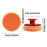 5pcs Car Polishing Sponge with Handle Manual Buffing Pads for Auto Detailing V528-WAXING-SPONGE-6PCS-565031