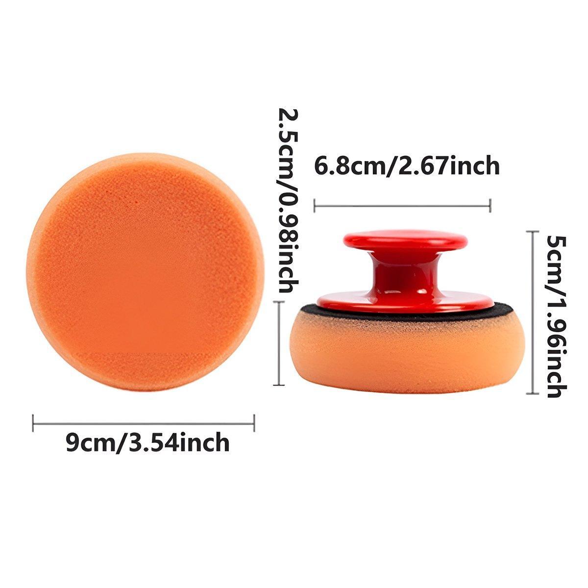 5pcs Car Polishing Sponge with Handle Manual Buffing Pads for Auto Detailing V528-WAXING-SPONGE-6PCS-565031