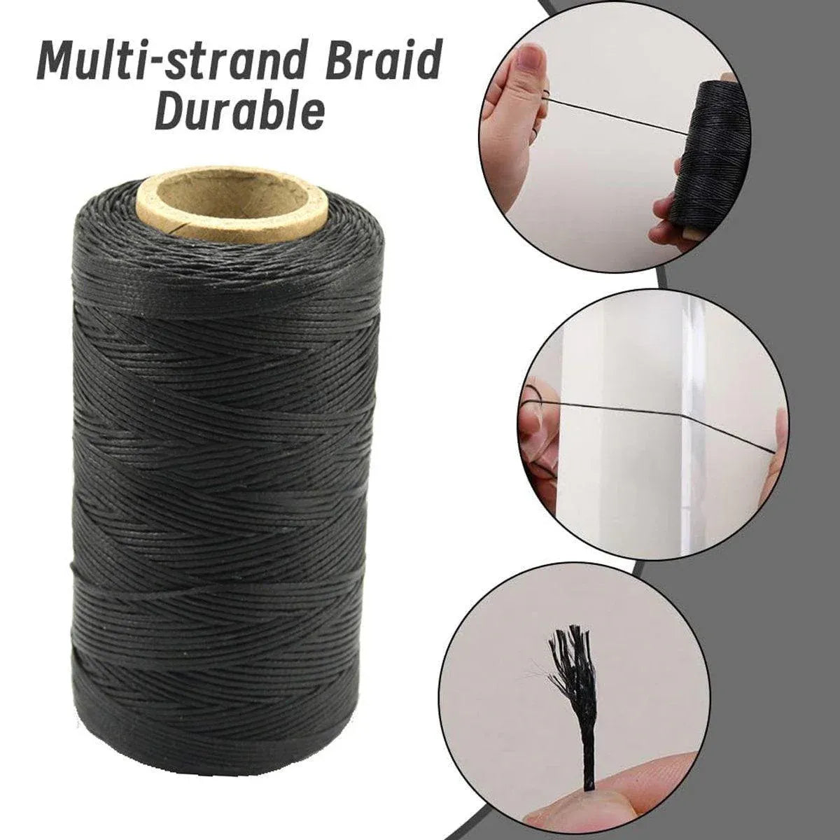 260m 150D Leather Sewing Waxed Thread Hand Stitching Craft Repair Cords 4Colours - Brown V528-WAXLINE-BROWN-278695