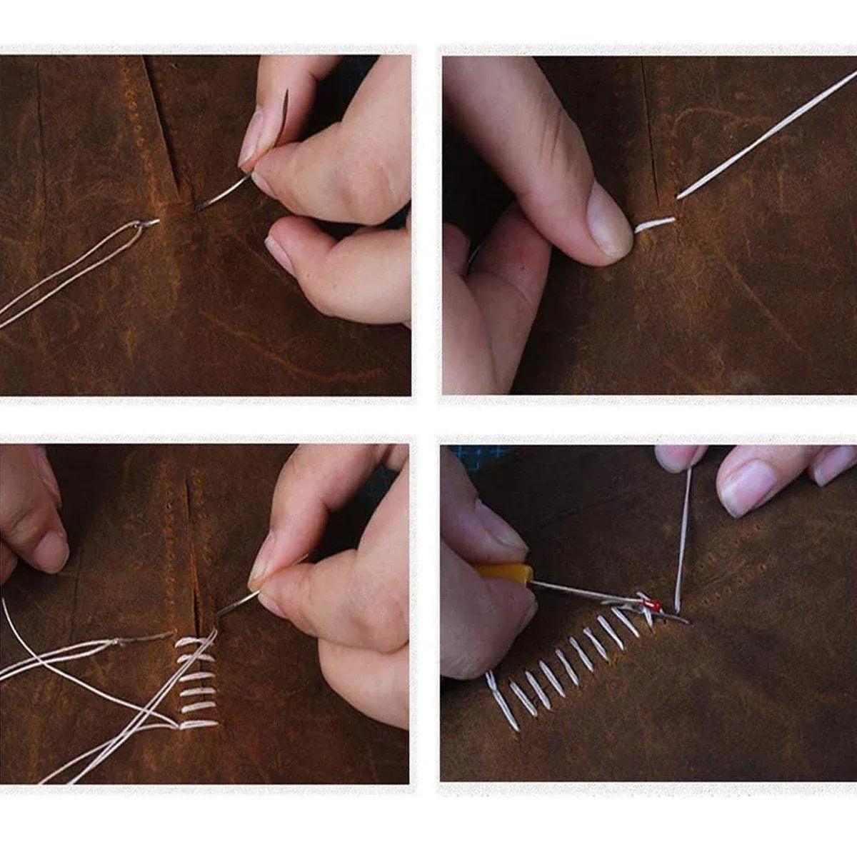 260m 150D Leather Sewing Waxed Thread Hand Stitching Craft Repair Cords 4Colours - Brown V528-WAXLINE-BROWN-278695