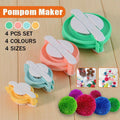 Pom Pom Maker Set of 4 Sizes DIY Wool Knitting Craft Ball Making Tool V528-WEAVINGTOOLS-4PCS-70071