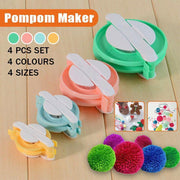 Pom Pom Maker Set of 4 Sizes DIY Wool Knitting Craft Ball Making Tool V528-WEAVINGTOOLS-4PCS-70071