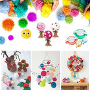 Pom Pom Maker Set of 4 Sizes DIY Wool Knitting Craft Ball Making Tool V528-WEAVINGTOOLS-4PCS-70071