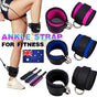 2PCS Weight Lifting Ankle D-Ring Strap Pulley Cable Kickbacks Attachment Gym Leg - Blue V528-WEIGHTLIFTINGANKLE-BLUE-711353