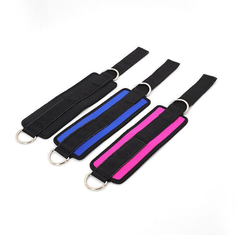 2PCS Weight Lifting Ankle D-Ring Strap Pulley Cable Kickbacks Attachment Gym Leg - Blue V528-WEIGHTLIFTINGANKLE-BLUE-711353