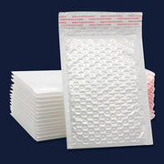 25PCS Poly Bubble Mailers Envelope Padded Bag White Cushioned Satchel 15 Sizes - 25PCS-16*21CM V528-WHBUBBLE-25PCS-16-21-863363