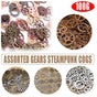 100g Assorted Steampunk Gears and Cogs Metal Alloy Clock Wheels for DIY Crafts V528-WHEELGEARMI-358586