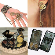 100g Assorted Steampunk Gears and Cogs Metal Alloy Clock Wheels for DIY Crafts V528-WHEELGEARMI-358586