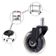5pcs 3-Inch PU Transparent Caster Wheels Luggage Office Chair Mute Swivel Wheels V528-WHEELS-5PCS-1122-505210