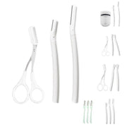 3Pcs Eyebrow Razor Set Facial Trimmer Shaver Blade Hair Remover Beauty Tool - Eyebrow V528-WHITE-1-SHORT2-LONG-191828