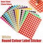 8/13/25/50mm Colour Sticker Dots Adhesive Round Labels Circular Scrapbooking White - 100mm*2 Dots V528-WHITE-100MM2DOTS19342