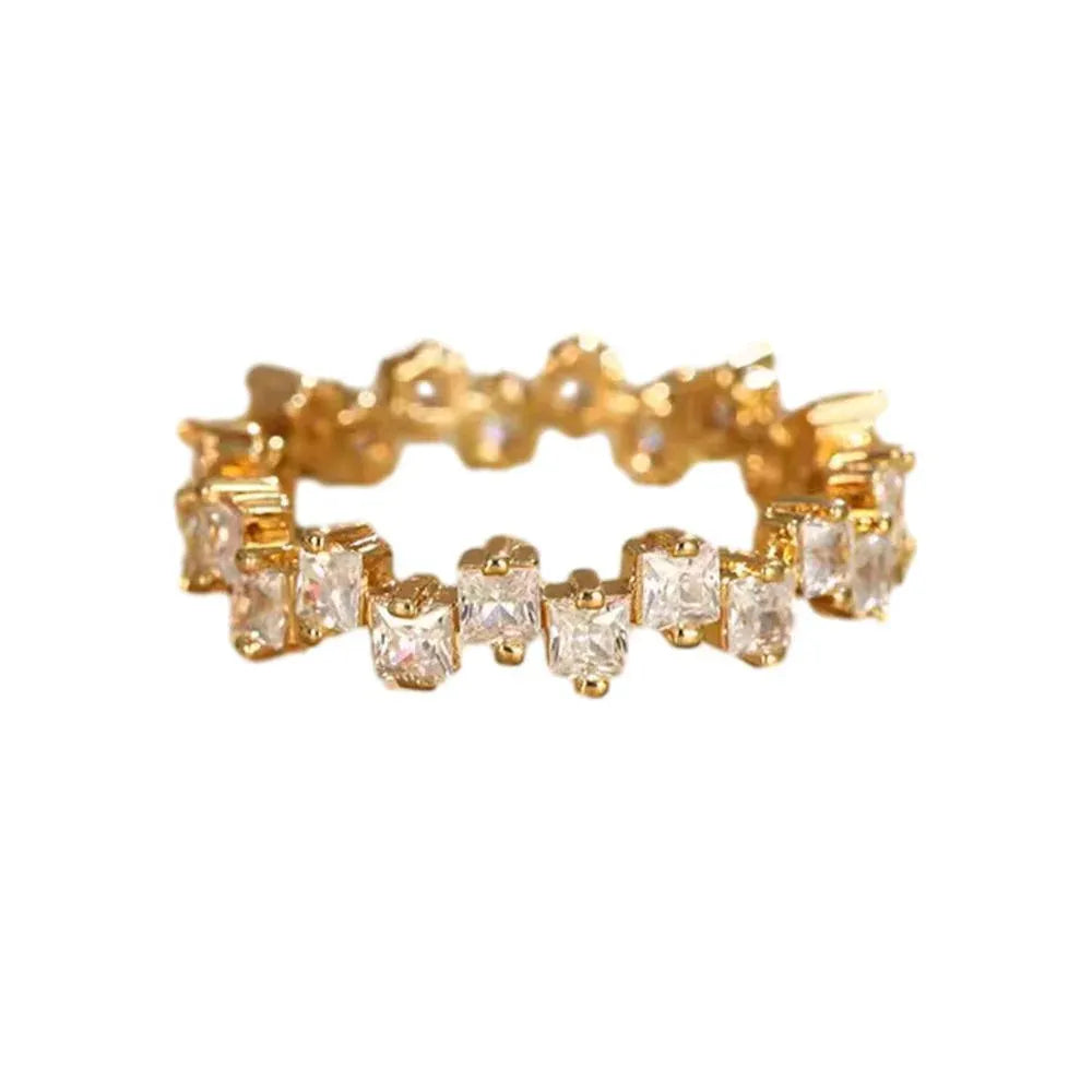 Square Design 1.2ct Simulated Diamond Women Engagement Ring Rose Gold Plated - White-Size 6 V528-WHITE-6-998836