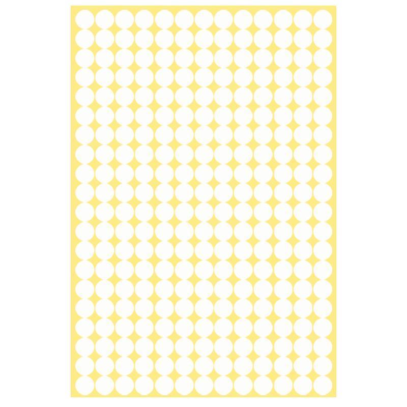 8/13/25/50mm Colour Sticker Dots Adhesive Round Labels Circular Scrapbooking White - 25mm 40 Dots - 1 Sheet V528-WHITE1PCS-25MMX40-002456