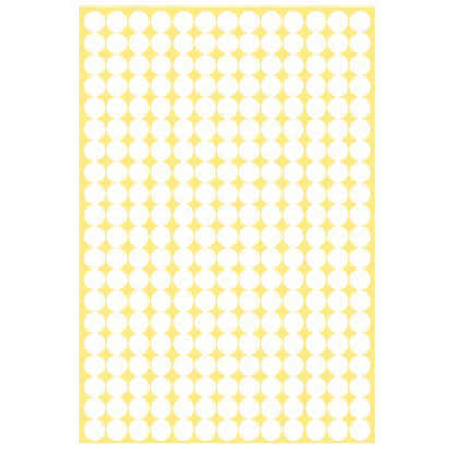 8/13/25/50mm Colour Sticker Dots Adhesive Round Labels Circular Scrapbooking White - 25mm 40 Dots - 1 Sheet V528-WHITE1PCS-25MMX40-002456