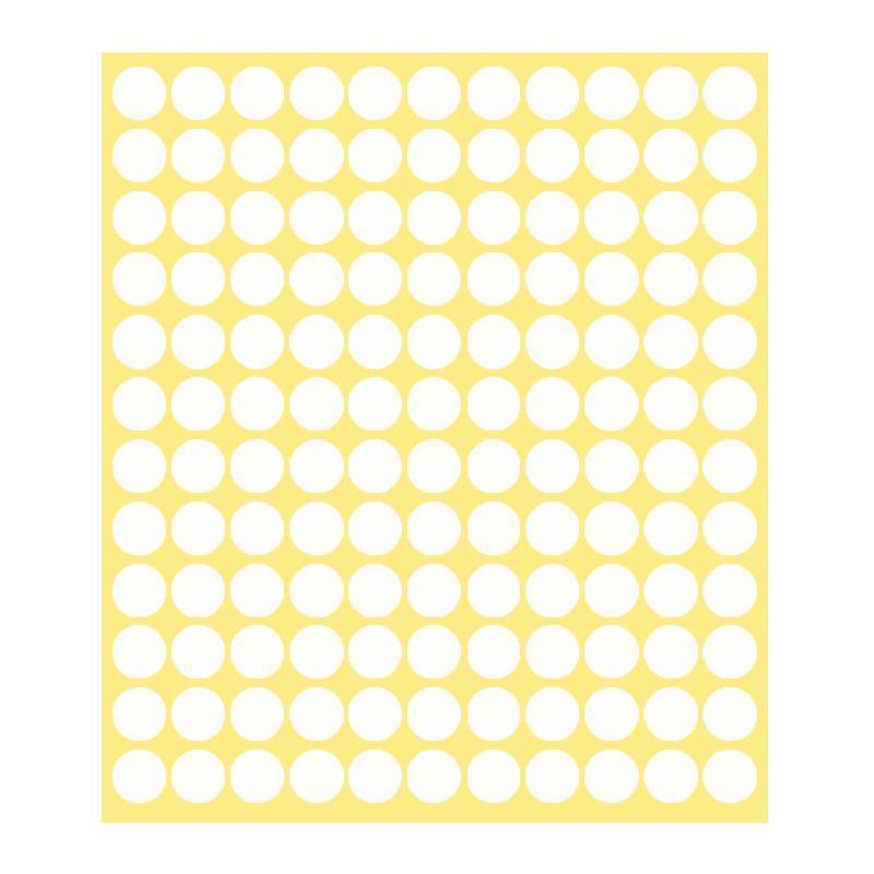 8/13/25/50mm Colour Sticker Dots Adhesive Round Labels Circular Scrapbooking White - 25mm 40 Dots - 1 Sheet V528-WHITE1PCS-25MMX40-002456