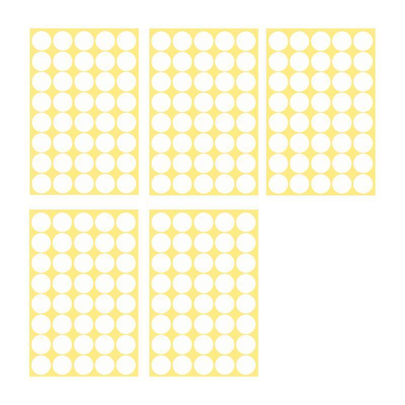 8/13/25/50mm Colour Sticker Dots Adhesive Round Labels Circular Scrapbooking White - 25mm 40 Dots - 1 Sheet V528-WHITE1PCS-25MMX40-002456