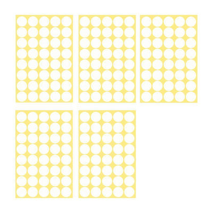 8/13/25/50mm Colour Sticker Dots Adhesive Round Labels Circular Scrapbooking White - 25mm 40 Dots - 1 Sheet V528-WHITE1PCS-25MMX40-002456