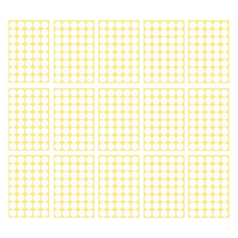 8/13/25/50mm Colour Sticker Dots Adhesive Round Labels Circular Scrapbooking White - 25mm 40 Dots - 1 Sheet V528-WHITE1PCS-25MMX40-002456