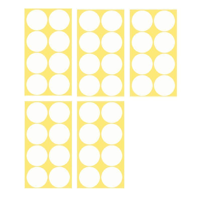 8/13/25/50mm Colour Sticker Dots Adhesive Round Labels Circular Scrapbooking White - 25mm 40 Dots - 1 Sheet V528-WHITE1PCS-25MMX40-002456