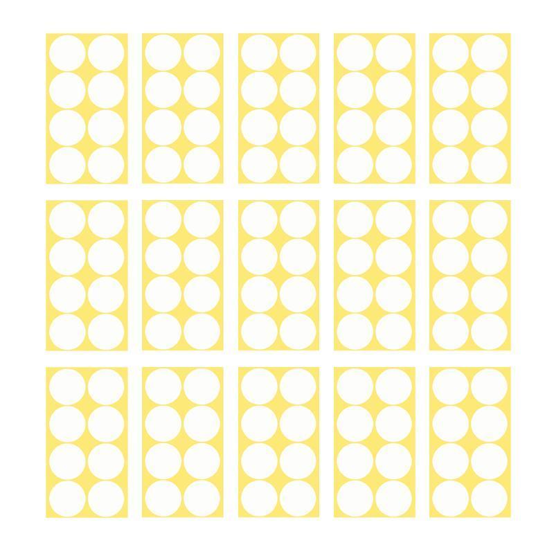 8/13/25/50mm Colour Sticker Dots Adhesive Round Labels Circular Scrapbooking White - 25mm 40 Dots - 1 Sheet V528-WHITE1PCS-25MMX40-002456