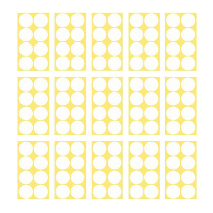 8/13/25/50mm Colour Sticker Dots Adhesive Round Labels Circular Scrapbooking White - 25mm 40 Dots - 1 Sheet V528-WHITE1PCS-25MMX40-002456