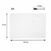 Whiteboard for Fridge A4 A5 with Marker Pen Memo and Reminder Use - A4 1PCS+1PCS Maker V528-WHITEBOARD-A41PCS-210236