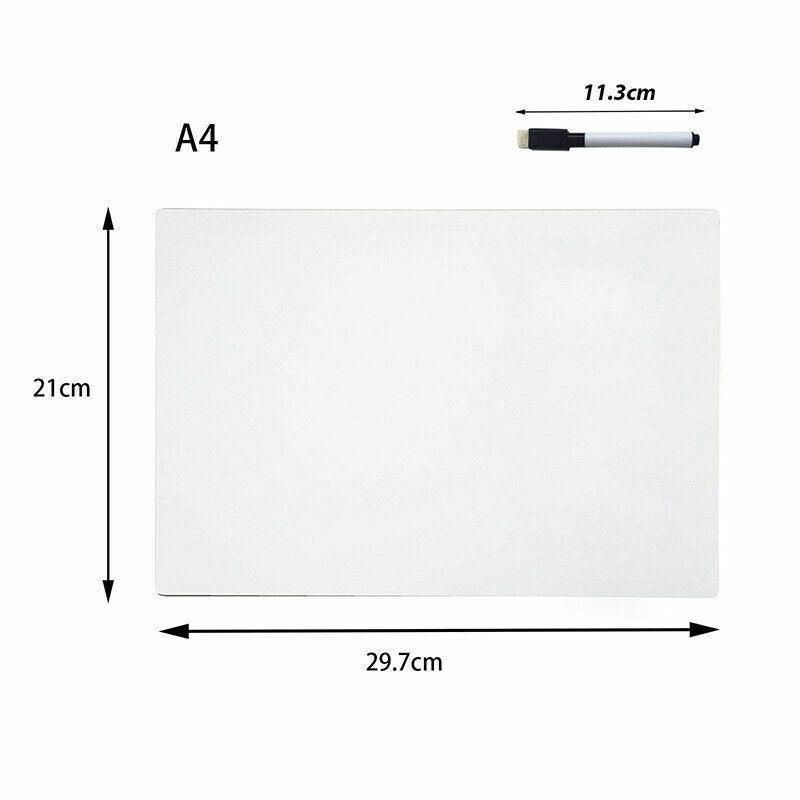 Whiteboard for Fridge A4 A5 with Marker Pen Memo and Reminder Use - A4 1PCS+1PCS Maker V528-WHITEBOARD-A41PCS-210236