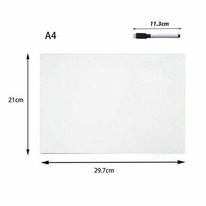 Whiteboard for Fridge A4 A5 with Marker Pen Memo and Reminder Use - A5 1PCS+1PCS Maker V528-WHITEBOARD-A51PCS-451203