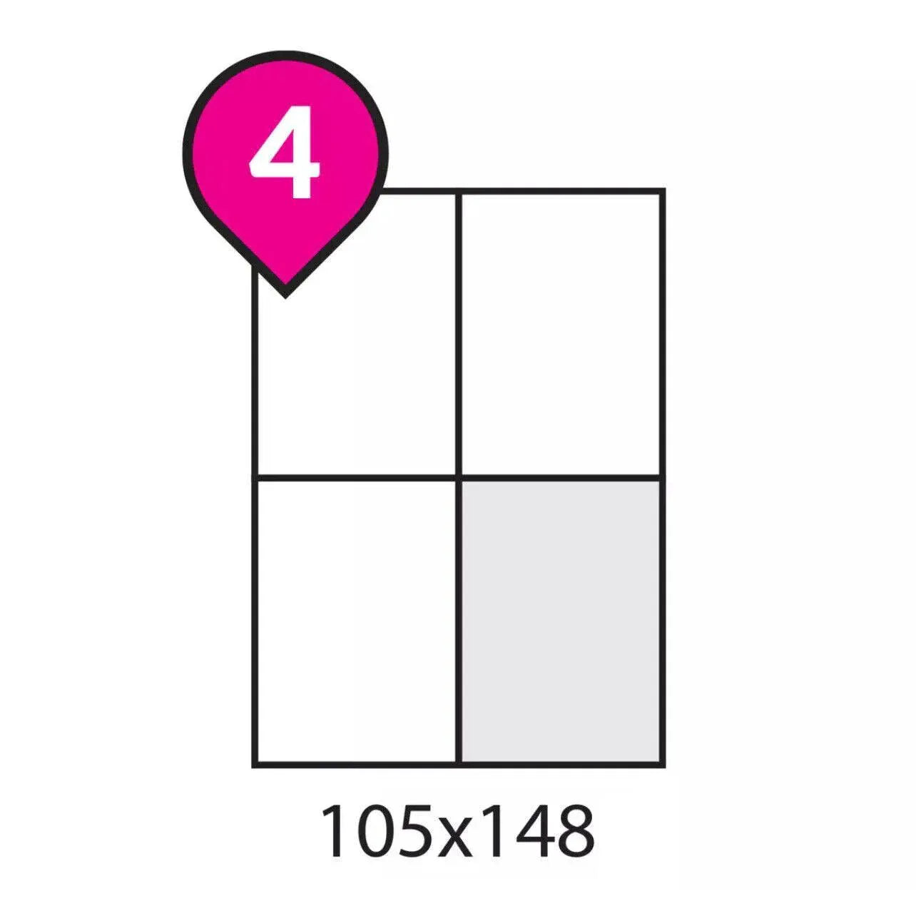 A4 Self Adhesive Sticker Paper Sheet Label Laser Inkjet Print Mailing Address - White Glossy*20 PCS V528-WHITEGLOSSY-20PCS63773